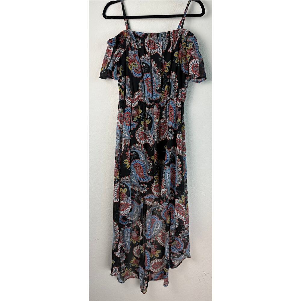 Always Indigo Floral Maxi Mermaid Babydoll Off The Shoulder Spring Dress XL